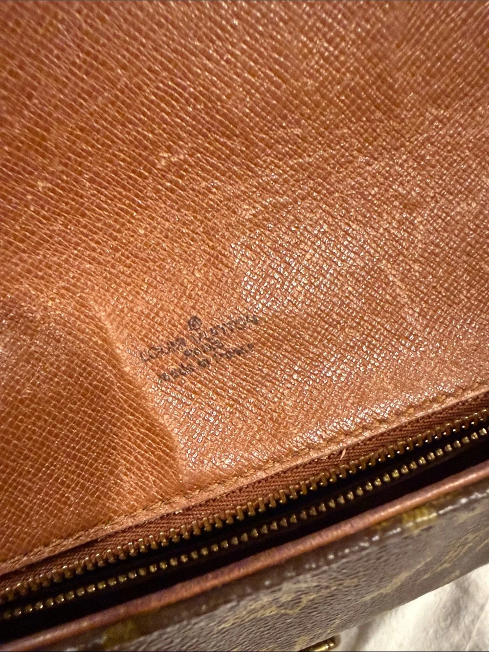 Louis Vuitton Brown Monogram Crossbody Saddle Bag with Tan Strap